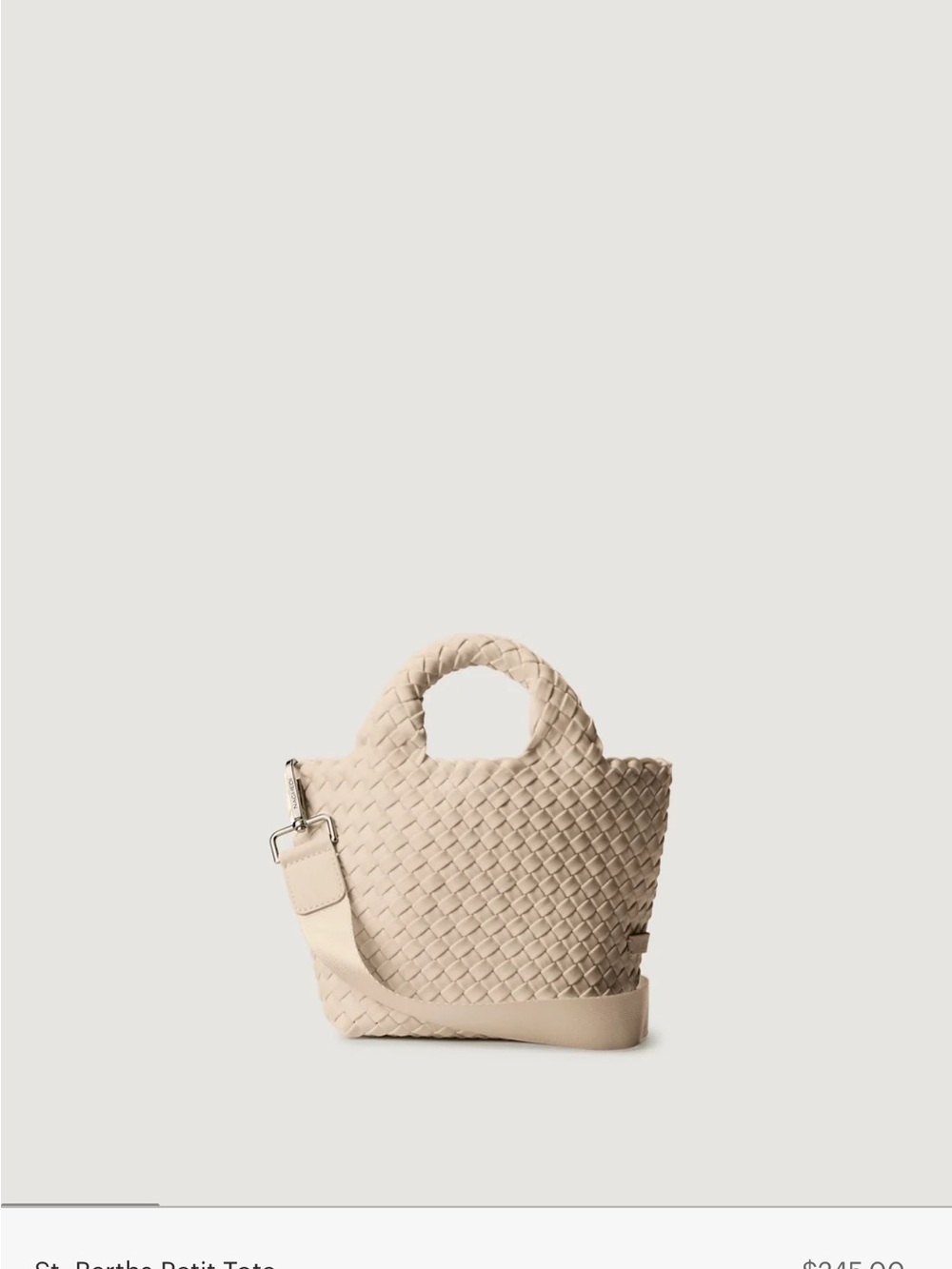 Petite Woven Handbag in Cream – Structured Mini Tote